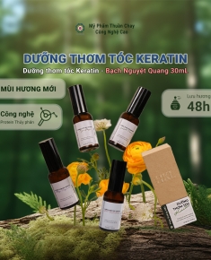 Dưỡng Thơm Tóc Keratin - Bạch Nguyệt Quang Thực Dưỡng HKL 30ml