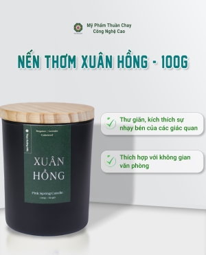 Nến Thơm Xuân Hồng - Thực Dưỡng HKL 100g