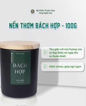 Nến Thơm Bách Hợp - Thực Dưỡng HKL 100g