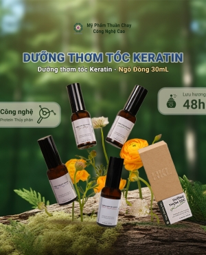 Dưỡng Thơm Tóc Keratin - Tinh Dầu Ngô Đồng Thực Dưỡng HKL 30ml