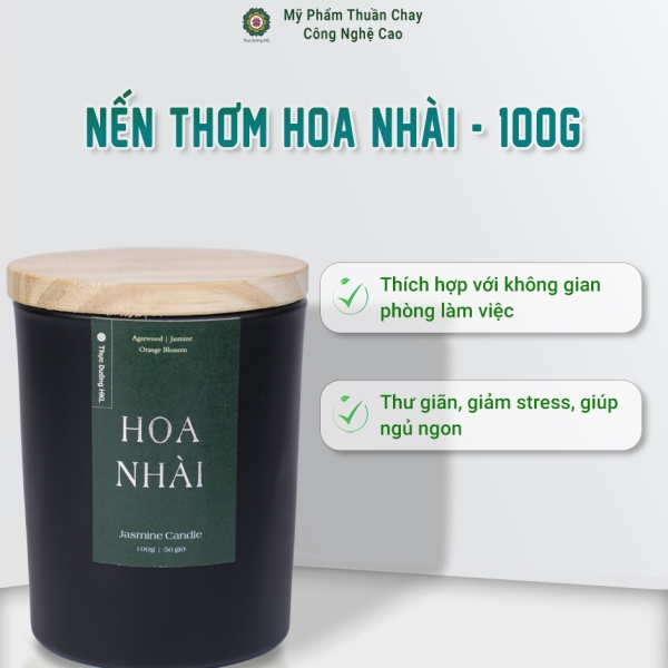 Nến Thơm Hoa Nhài - Thực Dưỡng HKL 100g