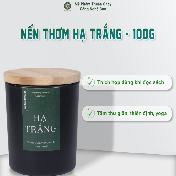 Nến Thơm Hạ Trắng - Thực Dưỡng HKL 100g