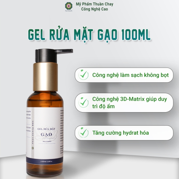 Gel Rửa Mặt Gạo - Thực Dưỡng HKL 100ml