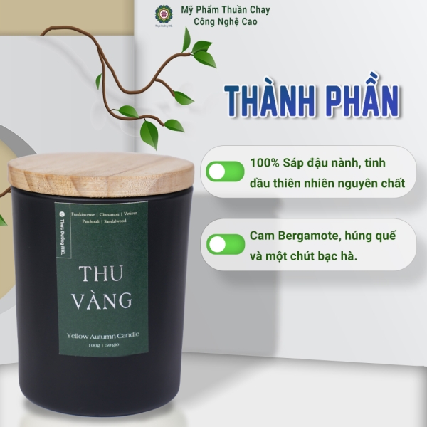 Nến Thơm Thu Vàng - Thực Dưỡng HKL 100g