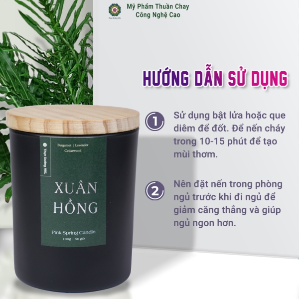 Nến Thơm Xuân Hồng - Thực Dưỡng HKL 100g