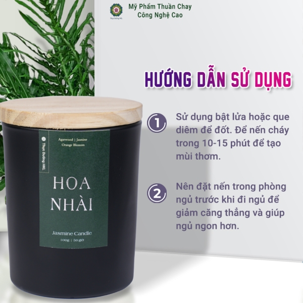 Nến Thơm Hoa Nhài - Thực Dưỡng HKL 100g