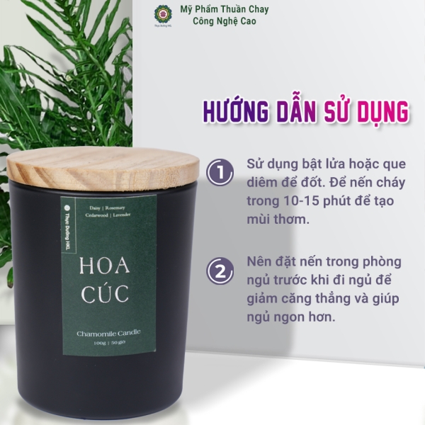 Nến Thơm Hoa Cúc - Thực Dưỡng HKL 100g