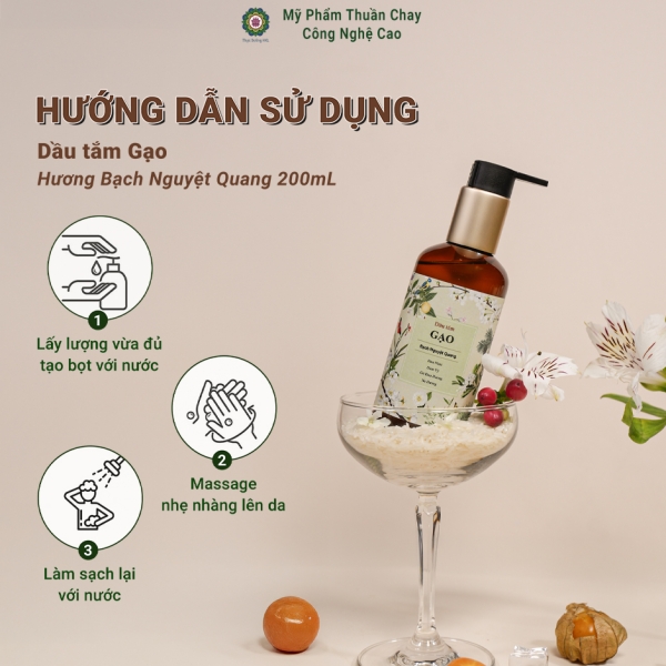 Dầu tắm Gạo - Bạch Nguyệt Quang Thực Dưỡng HKL