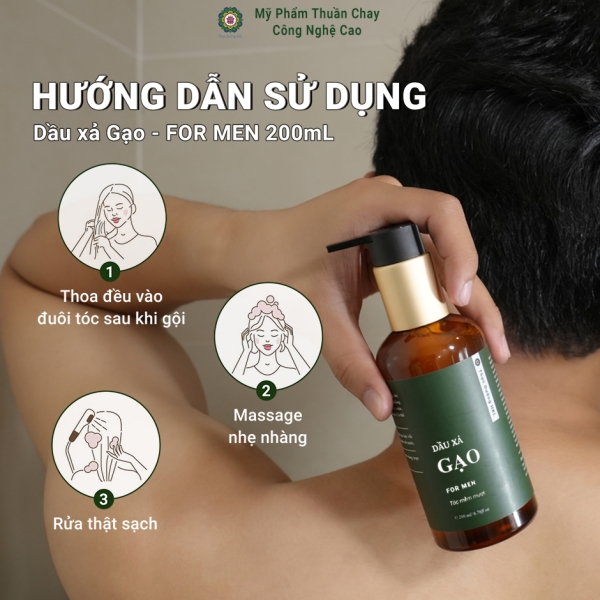 Dầu xả Gạo For Men - Thực Dưỡng HKL 200ml