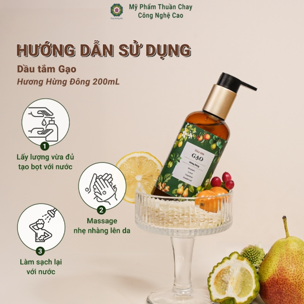 Dầu tắm Gạo - Hừng Đông Thực Dưỡng HKL