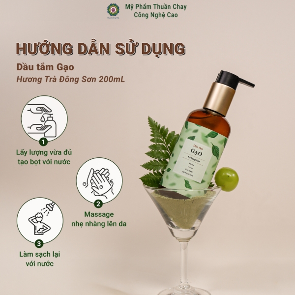 Dầu tắm Gạo - Trà Đông Sơn Thực Dưỡng HKL
