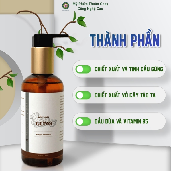 Dầu Gội Gừng - Thực Dưỡng HKL 200ml