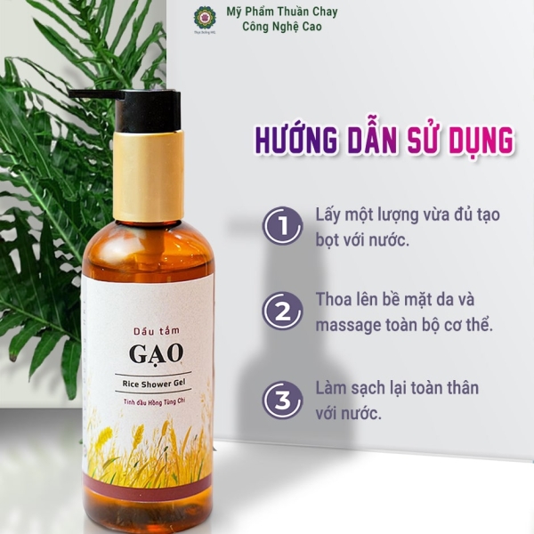 Dầu Tắm Gạo - Tinh Dầu Hồng Tùng Chi Thực Dưỡng HKL 200ml