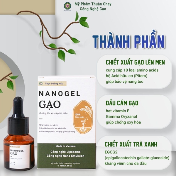 Nanogel Gạo Thực Dưỡng HKL 15ml