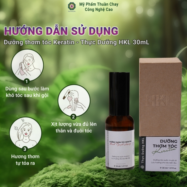 Dưỡng Thơm Tóc Keratin - Bạch Nguyệt Quang Thực Dưỡng HKL 30ml