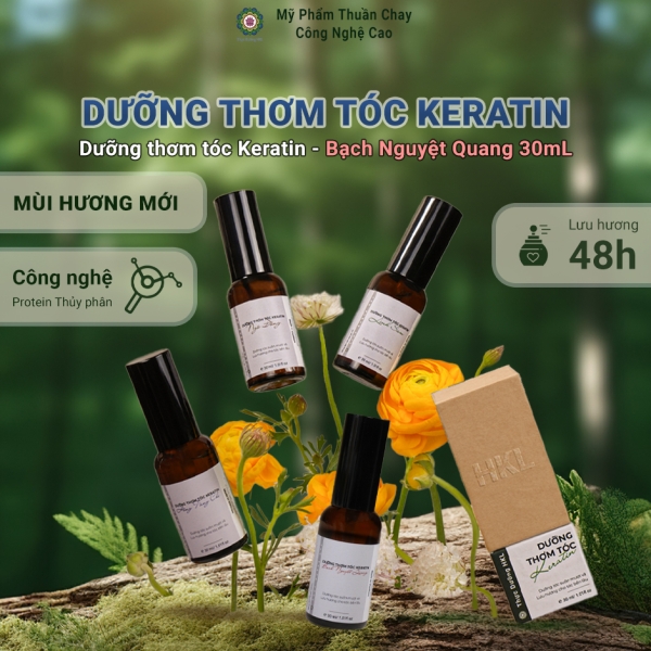 Dưỡng Thơm Tóc Keratin - Bạch Nguyệt Quang Thực Dưỡng HKL 30ml
