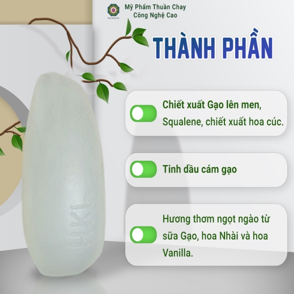 Xà Phòng Gạo - Thực Dưỡng HKL 80g
